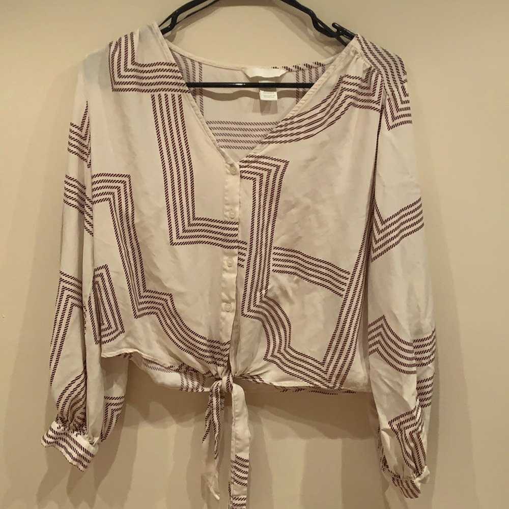 Tie front blouse